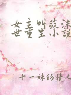 女主叫苏沫的末世重生小说