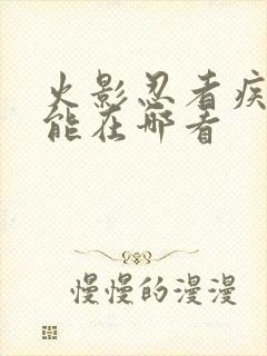 火影忍者疾风传能在哪看