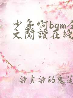 少年啊bgm全文阅读在线听免费