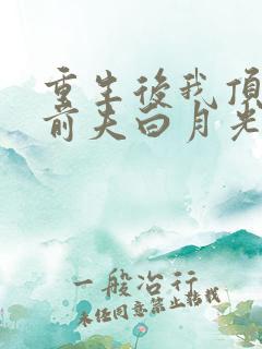 重生后我顶替了前夫白月光小说下载