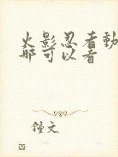 火影忍者动漫在哪可以看