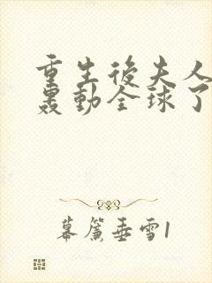 重生后夫人她又轰动全球了