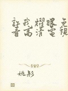 许我耀眼免费观看高清电视剧