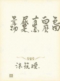 晨尿有白色沉淀物是怎么回事