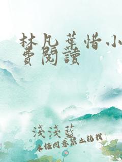 林凡叶惜小说免费阅读