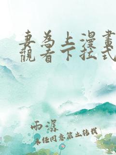 妻为上漫画免费观看下拉式