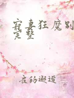 宠妻狂魔别太坏完整