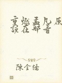 重燃孟凡原著小说在哪看