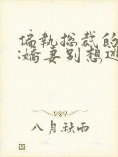 偏执总裁的囚宠:娇妻别想逃乔妍