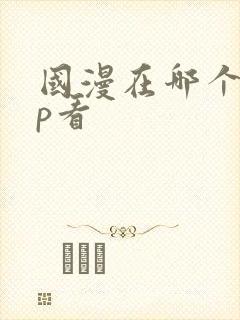 国漫在哪个app看