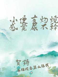 小便有灼烧感还感觉尿不干净