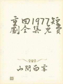 重回1977短剧全集免费观看高清