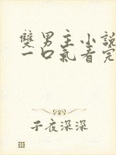 双男主小说推文一口气看完已完结