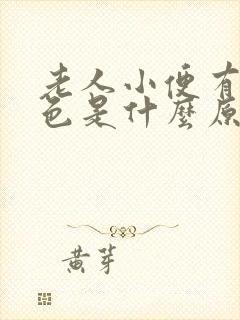 老人小便有点红色是什么原因