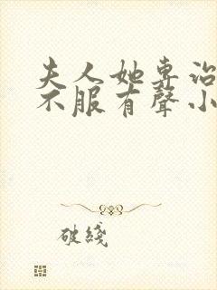 夫人她专治各种不服有声小说在线阅读