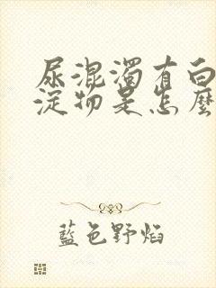 尿混浊有白色沉淀物是怎么回事