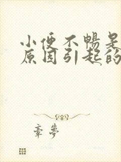 小便不畅是什么原因引起的