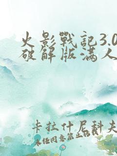 火影战记3.0破解版满人物