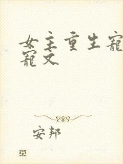 女主重生宠夫甜宠文