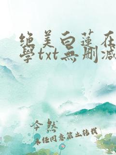 绝美白莲在线教学txt无删减