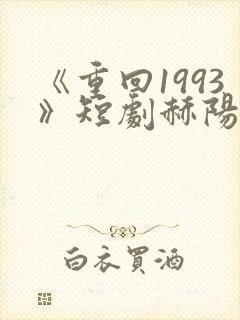 《重回1993》短剧赫阳免费看