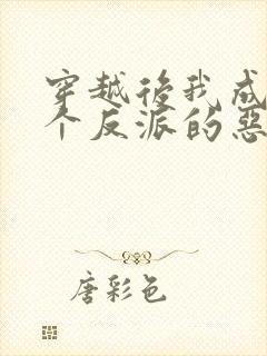 穿越后我成了三个反派的恶毒后娘小说