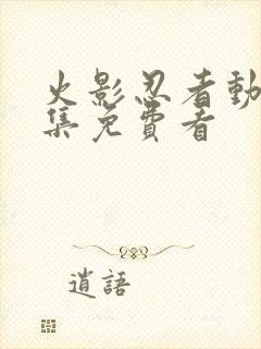 火影忍者动漫全集免费看