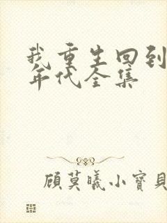 我重生回到80年代全集