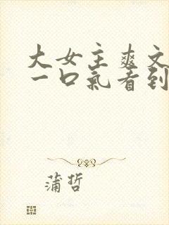 大女主爽文小说一口气看到结局