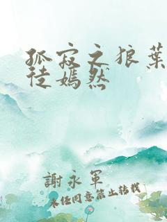 孤寂之狼叶凡司徒嫣然