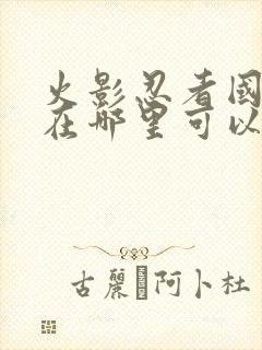 火影忍者国语版在哪里可以看