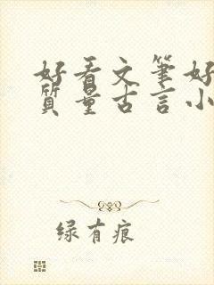 好看文笔好的高质量古言小说