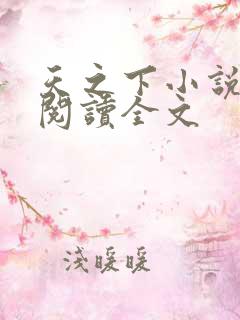 天之下小说在线阅读全文