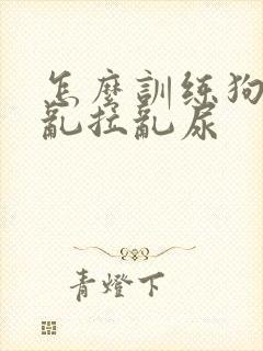 怎么训练狗狗不乱拉乱尿