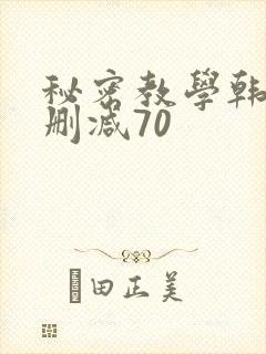 秘密教学韩漫无删减70