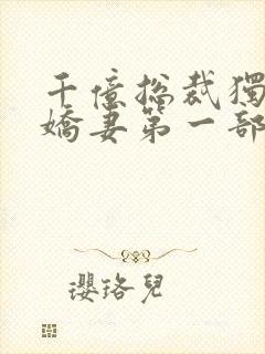 千亿总裁独宠小娇妻第一部全集短剧