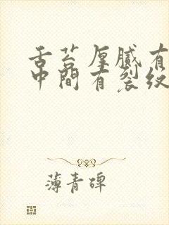 舌苔厚腻有齿痕中间有裂纹