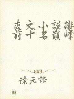 爽文小说排行榜前十名巅峰之作