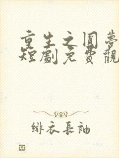 重生之圆梦人生短剧免费观看