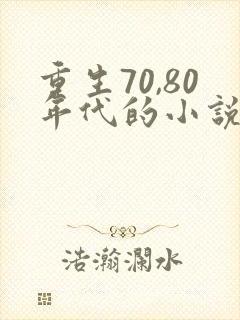 重生70,80年代的小说