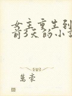 女主重生到末世前3天的小说