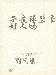 子夜归裴季雅是好人吗