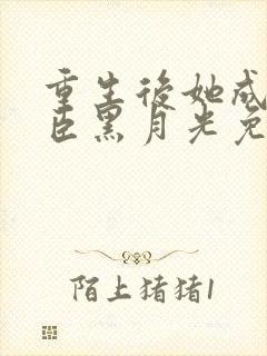 重生后她成了权臣黑月光免费