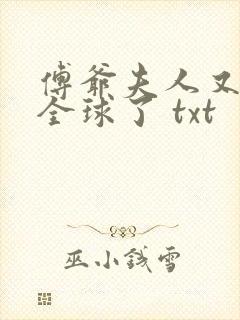 傅爷夫人又惊艳全球了 txt