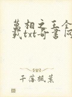 万相之王全文下载txt奇书网