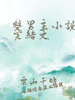 双男主小说推文完结文