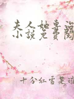 夫人她专治不服小说免费阅读