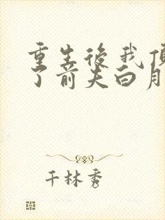 重生后 我顶替了前夫白月光