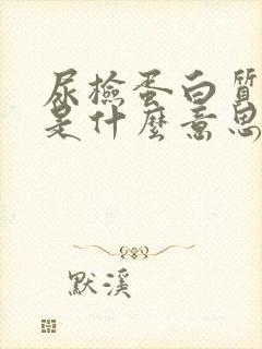 尿检蛋白质2十是什么意思