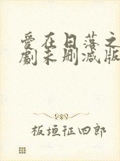 爱在日落之前泰剧未删减版